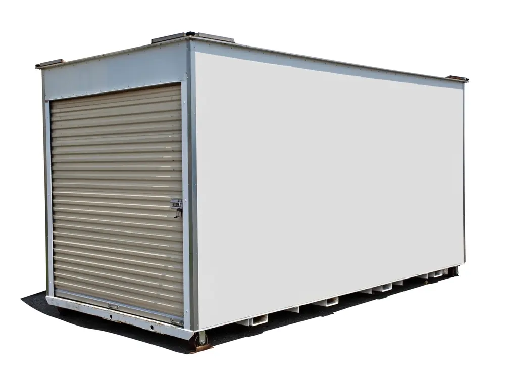 Storage and moving pod delivered to a driveway in Village of Clarkston, MI